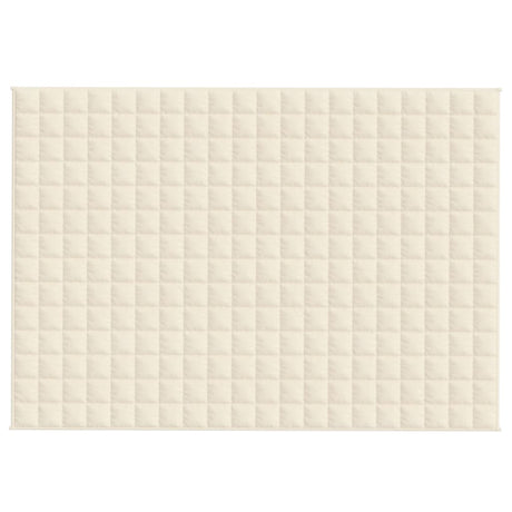 Vidaxl verzwaringsdeken 137x200 cm 10 kg stof lichtcrèmekleurig