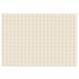 Vidaxl verzwaringsdeken 140x200 cm 10 kg stof lichtcrèmekleurig