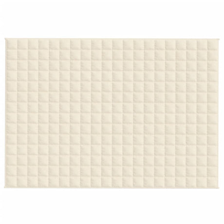 Vidaxl verzwaringsdeken 140x200 cm 10 kg stof lichtcrèmekleurig
