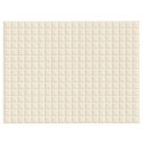 Vidaxl verzwaringsdeken 152x203 cm 7 kg stof lichtcrèmekleurig