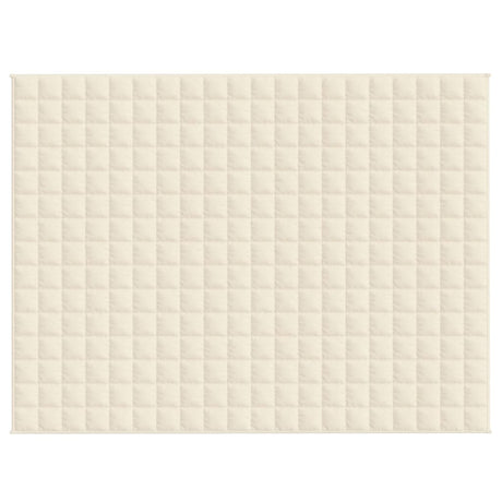 Vidaxl verzwaringsdeken 152x203 cm 7 kg stof lichtcrèmekleurig