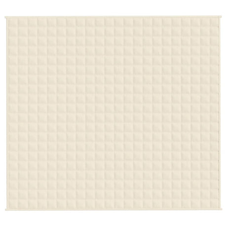 Vidaxl verzwaringsdeken 200x220 cm 9 kg stof lichtcrèmekleurig