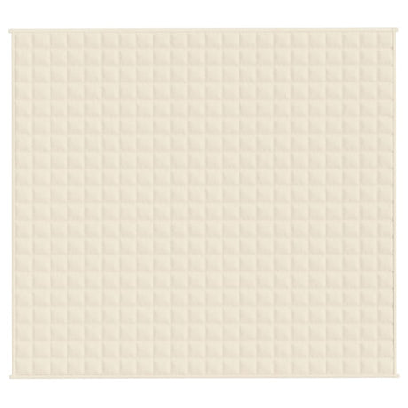 Vidaxl verzwaringsdeken 200x230 cm 13 kg stof lichtcrèmekleurig