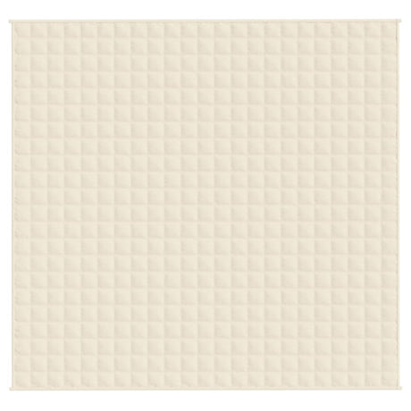 Vidaxl verzwaringsdeken 220x230 cm 11 kg stof lichtcrèmekleurig