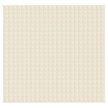 Vidaxl verzwaringsdeken 220x230 cm 15 kg stof lichtcrèmekleurig