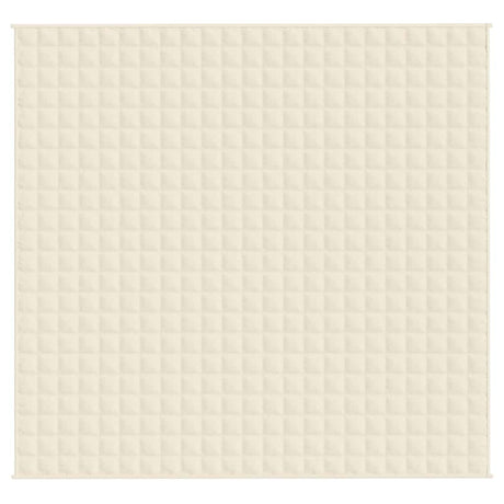 Vidaxl verzwaringsdeken 220x240 cm 15 kg stof lichtcrèmekleurig