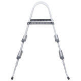 Vidaxl zwembadladder 84 cm staal grijs