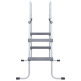Vidaxl zwembadladder 84 cm staal grijs