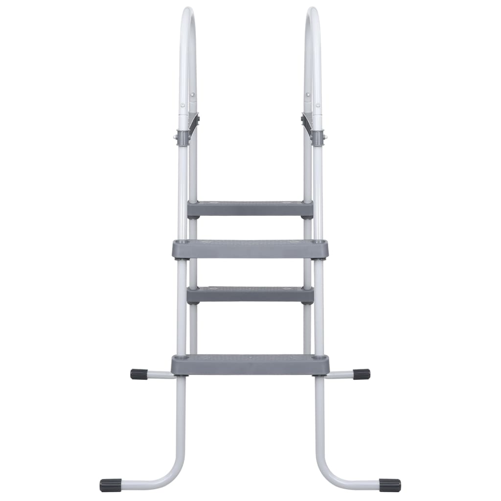 Vidaxl Swimming pool ladder 84 cm steel gray