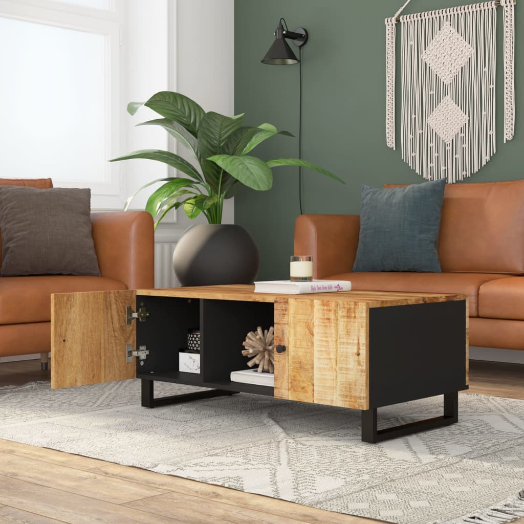 Vidaxl salontafel 100x54x40 cm massief mangohout en bewerkt hout