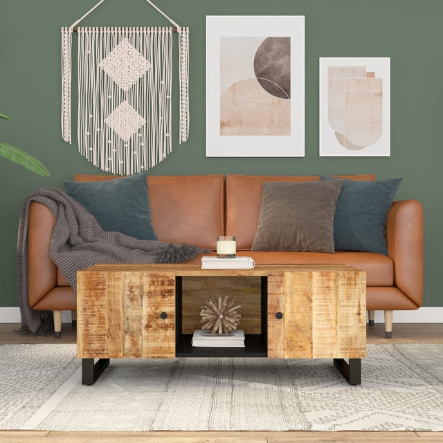 Vidaxl salontafel 100x54x40 cm massief mangohout en bewerkt hout