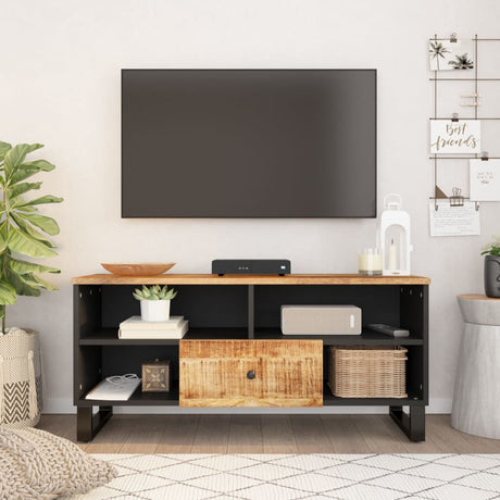 Vidaxl tv-meubel 100x33x46 cm massief mangohout en bewerkt hout