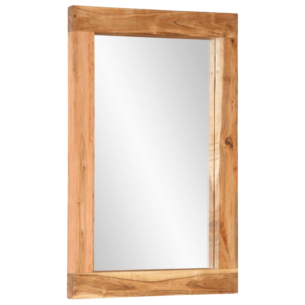 Miroir Vidaxl 70x50 cm en bois et verre acacia solide