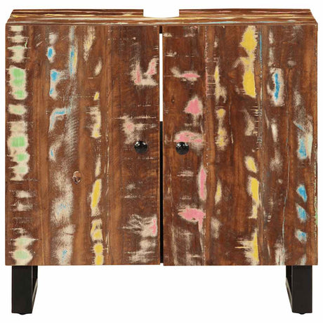 Vidaxl wastafelkast 62x33x58 cm massief recycled hout en bewerkt hout