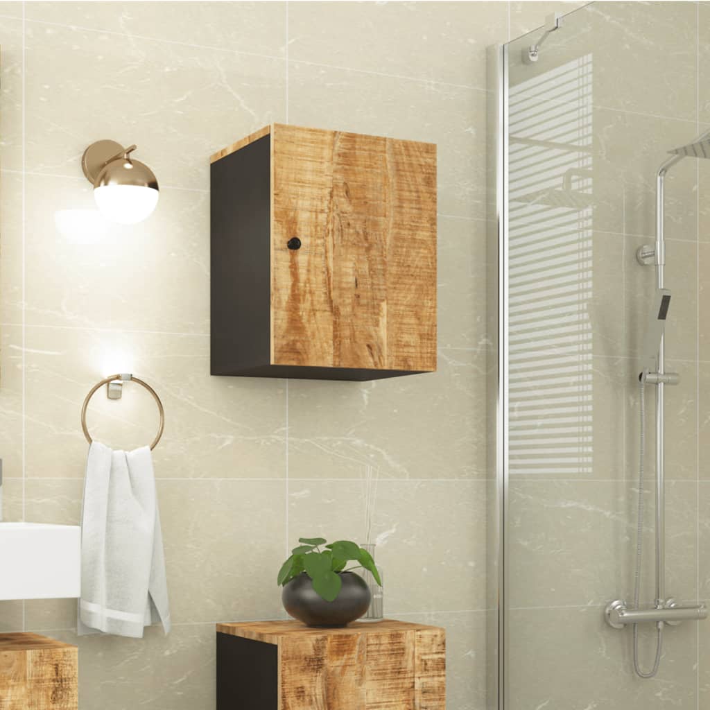 Vidaxl badkamerwandkast 38x33x48 cm massief mangohout