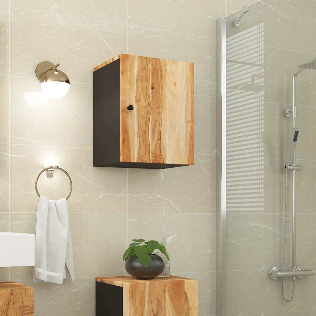 Vidaxl badkamerwandkast 38x33x48 cm massief acaciahout