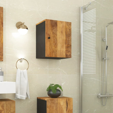 Vidaxl badkamerwandkast 38x33x48 cm massief mangohout