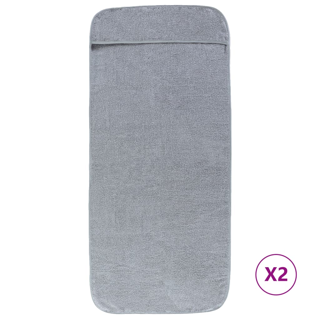 Vidaxl Strand Towels 2 st 400 g m² 60x135 cm tyggrå