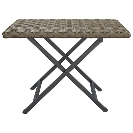 Vidaxl tafel inklapbaar 45x35x32 cm poly rattan grijs