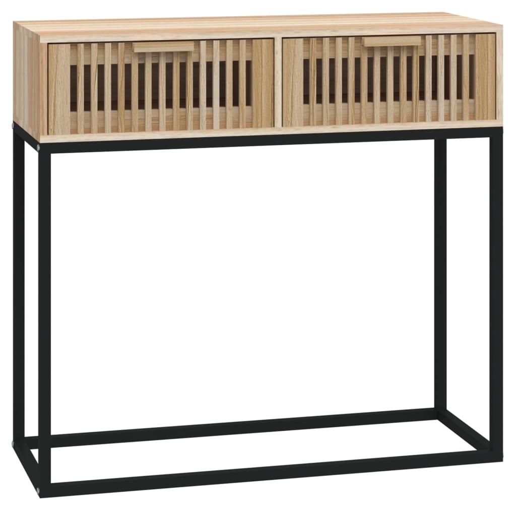 Vidaxl wandtafel 80x30x75 cm bewerkt hout en ijzer