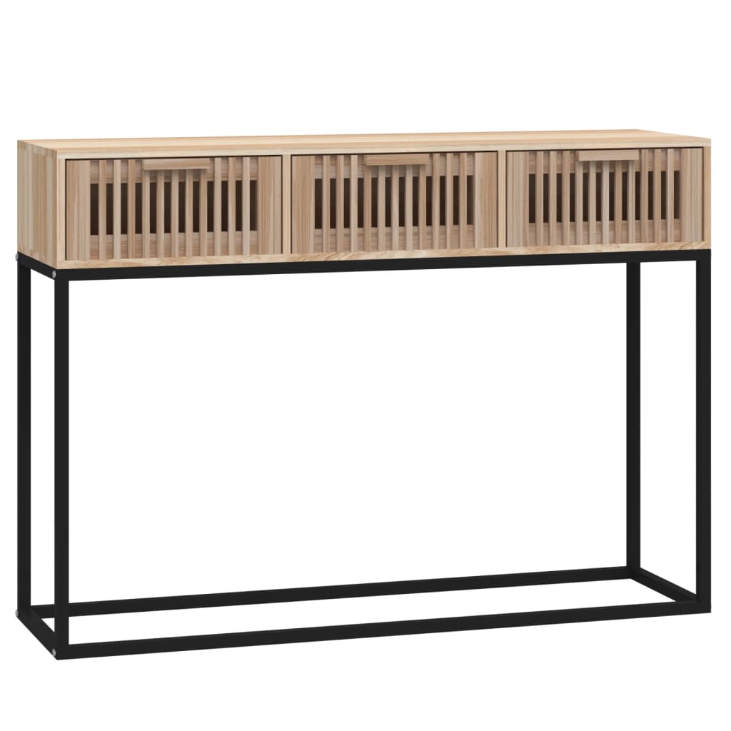 Vidaxl wandtafel 105x30x75 cm bewerkt hout en ijzer
