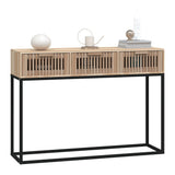 Vidaxl wandtafel 105x30x75 cm bewerkt hout en ijzer