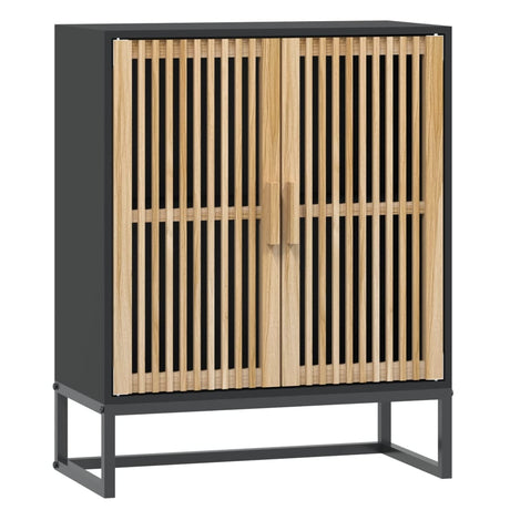 Vidaxl dressoir 60x30x75 cm bewerkt hout zwart