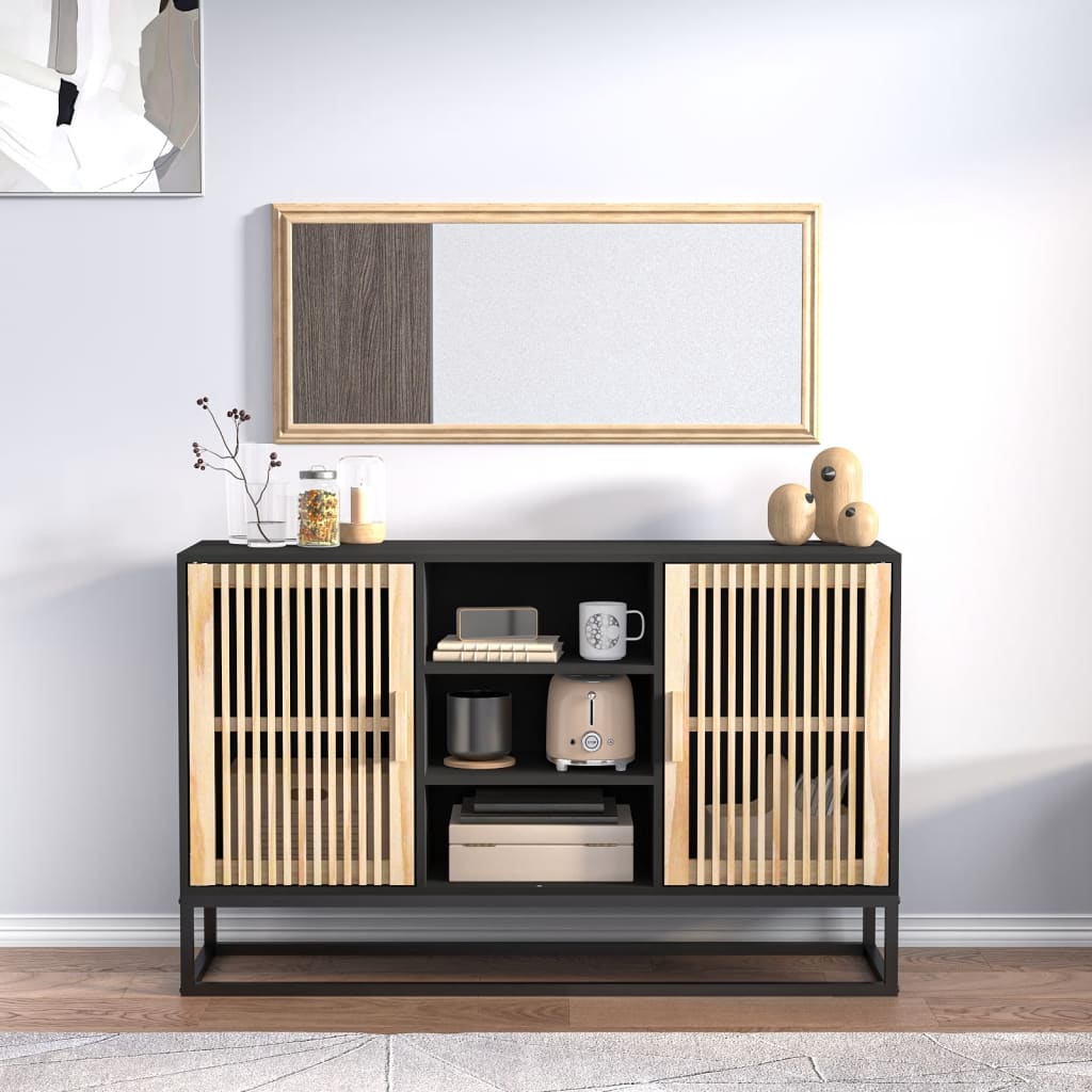 Vidaxl dressoir 105x30x65 cm bewerkt hout zwart