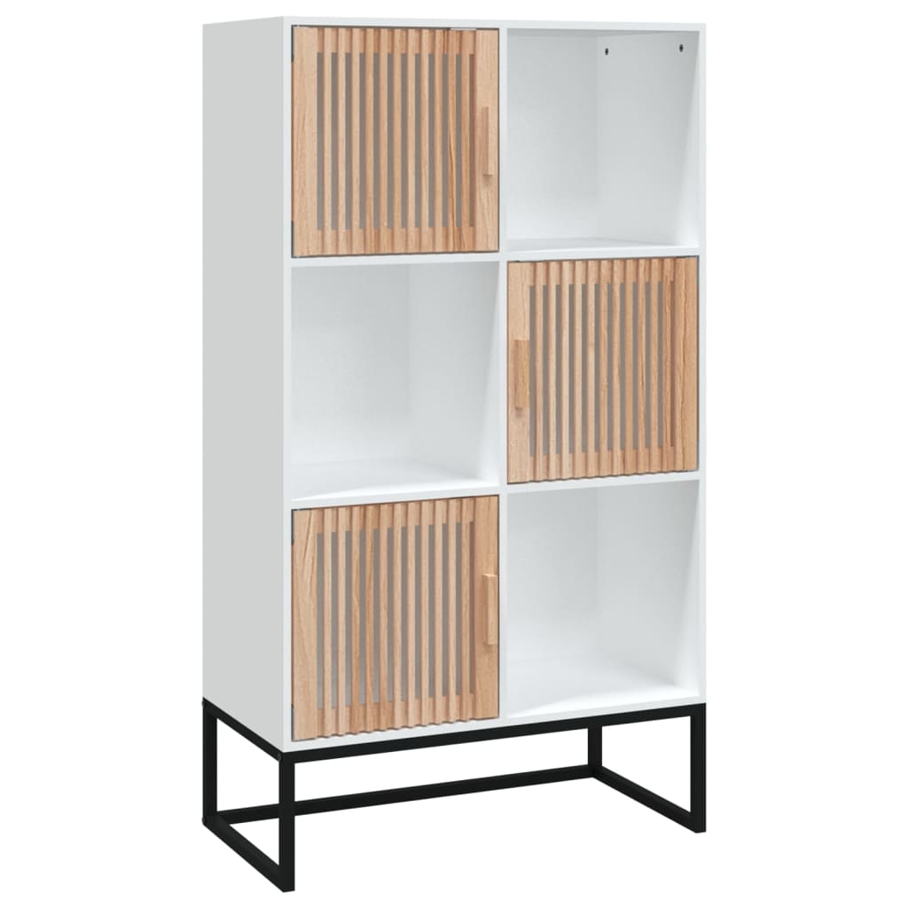 Vidaxl hoge kast 70x35x125 cm bewerkt hout wit