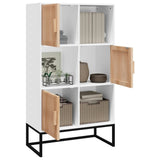 Vidaxl hoge kast 70x35x125 cm bewerkt hout wit