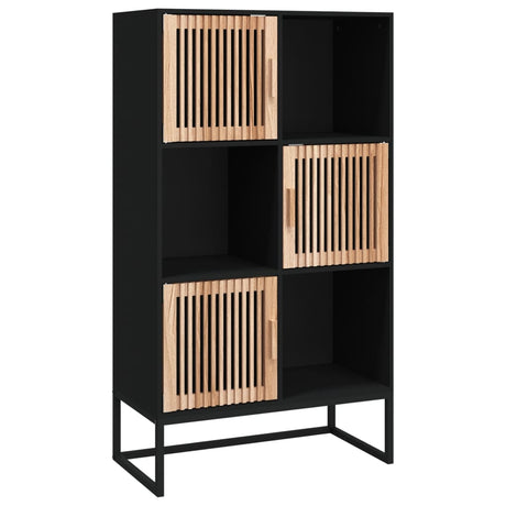 Vidaxl hoge kast 70x35x125 cm bewerkt hout zwart