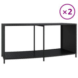 Vidaxl Storage Ocene 2 St Poly Rattan Black