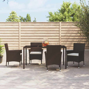 Vidaxl tuinstoelen met kussens 4 st bruin poly rattan