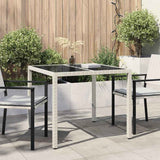 Vidaxl tuinstafel wit 90 x 90 x 75 cm poly rattan