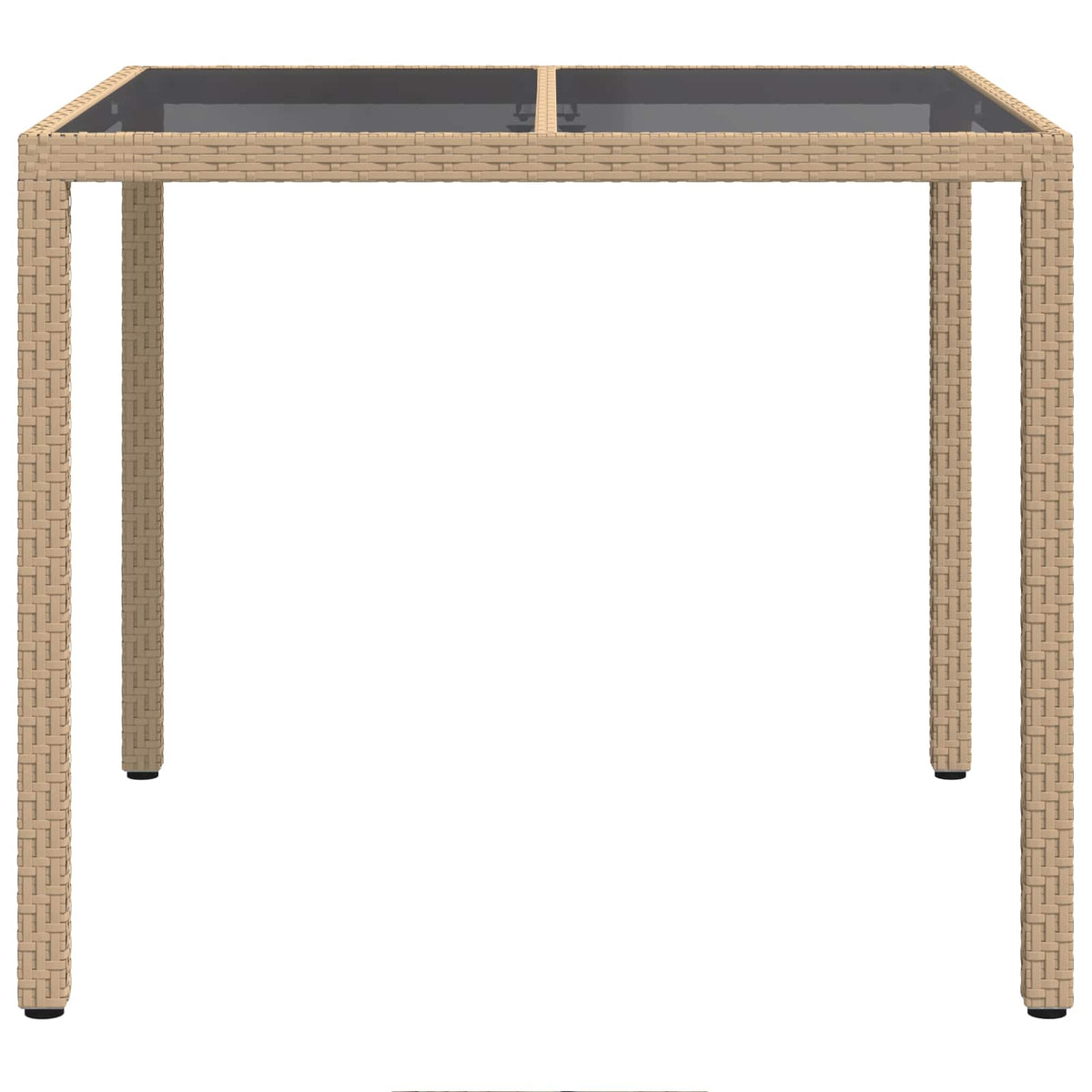 Vidaxl tuinstafel beige 90 x 90 x 75 cm poly rattan