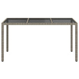 Vidaxl tuinstafel grijs 150 x 90 x 75 cm poly rattan