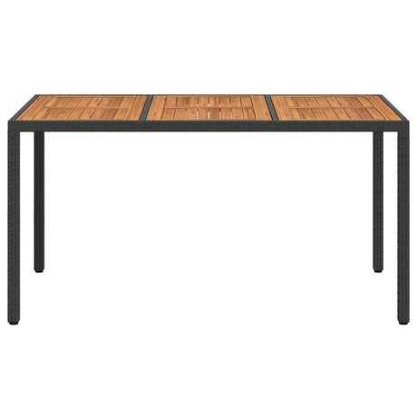 Vidaxl tuinstafel zwart 150 x 90 x 75 cm poly rattan
