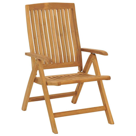Vidaxl verstelbare klapstoelen, 2 stuks, massief teakhout