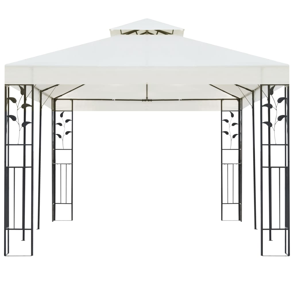 Arbor vidaxl avec toit double 6x3 m blanc