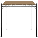 VidaXL Luifel 2x2,3 m 180 g m² stof en staal taupe