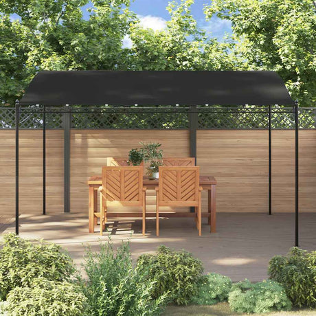 Vidaxl luifel 4x3 m 180 g m² stof en staal antracietkleurig