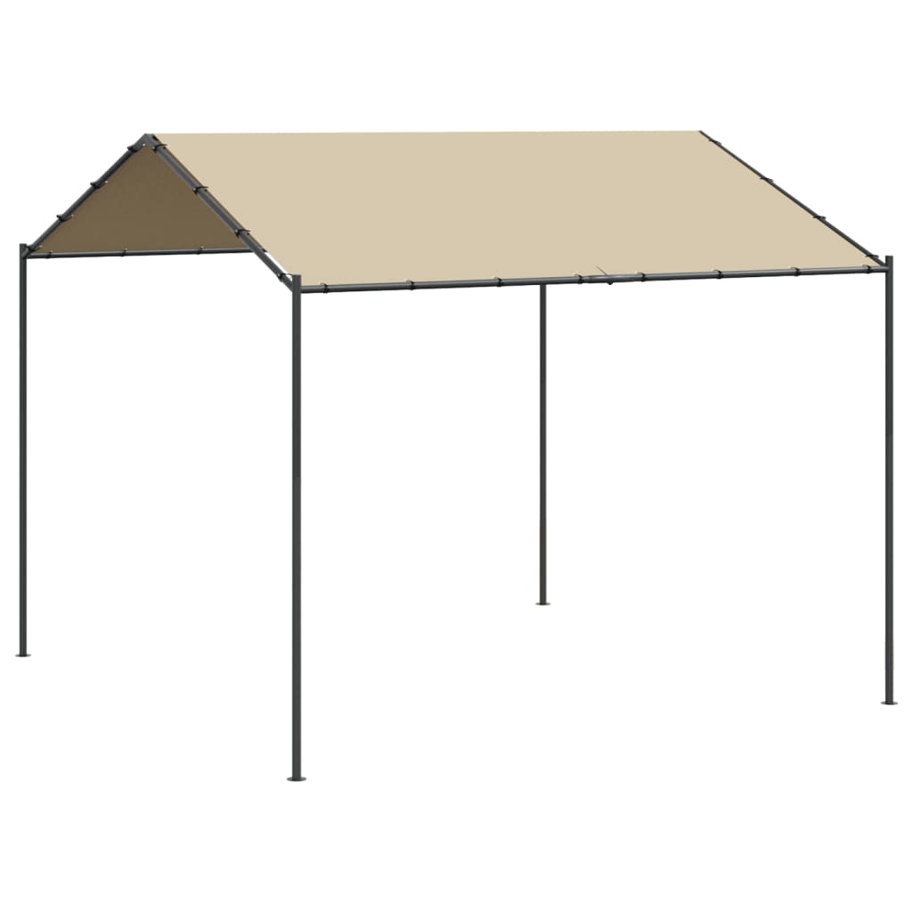 Vidaxl Garden Pavilion 3x3 m jeklo in tkanina bež