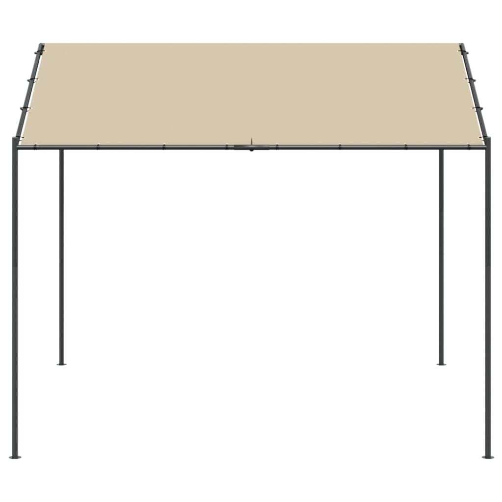 Vidaxl Garden Pavilion 3x3 m jeklo in tkanina bež