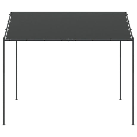 Vidaxl tuinpaviljoen 4x4 m staal en stof antracietkleurig