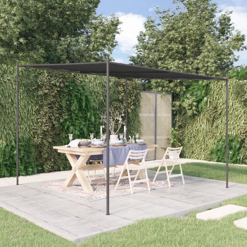 Vidaxl Arbor 3x3 m 180 g m² tkanine in jeklene antracite -Racite