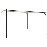 Vidaxl prieel 4x4 m 180 g m² stof en staal wit