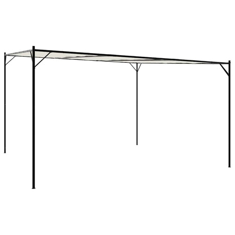 Vidaxl prieel 4x4 m 180 g m² stof en staal wit