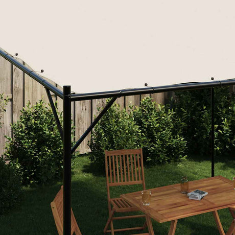 Vidaxl prieel 4x4 m 180 g m² stof en staal wit
