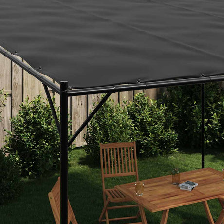 Vidaxl prieel 4x4 m 180 g m² stof en staal antracietkleurig