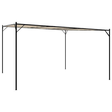 Vidaxl prieel 4x4 m 180 g m² stof en staal beige
